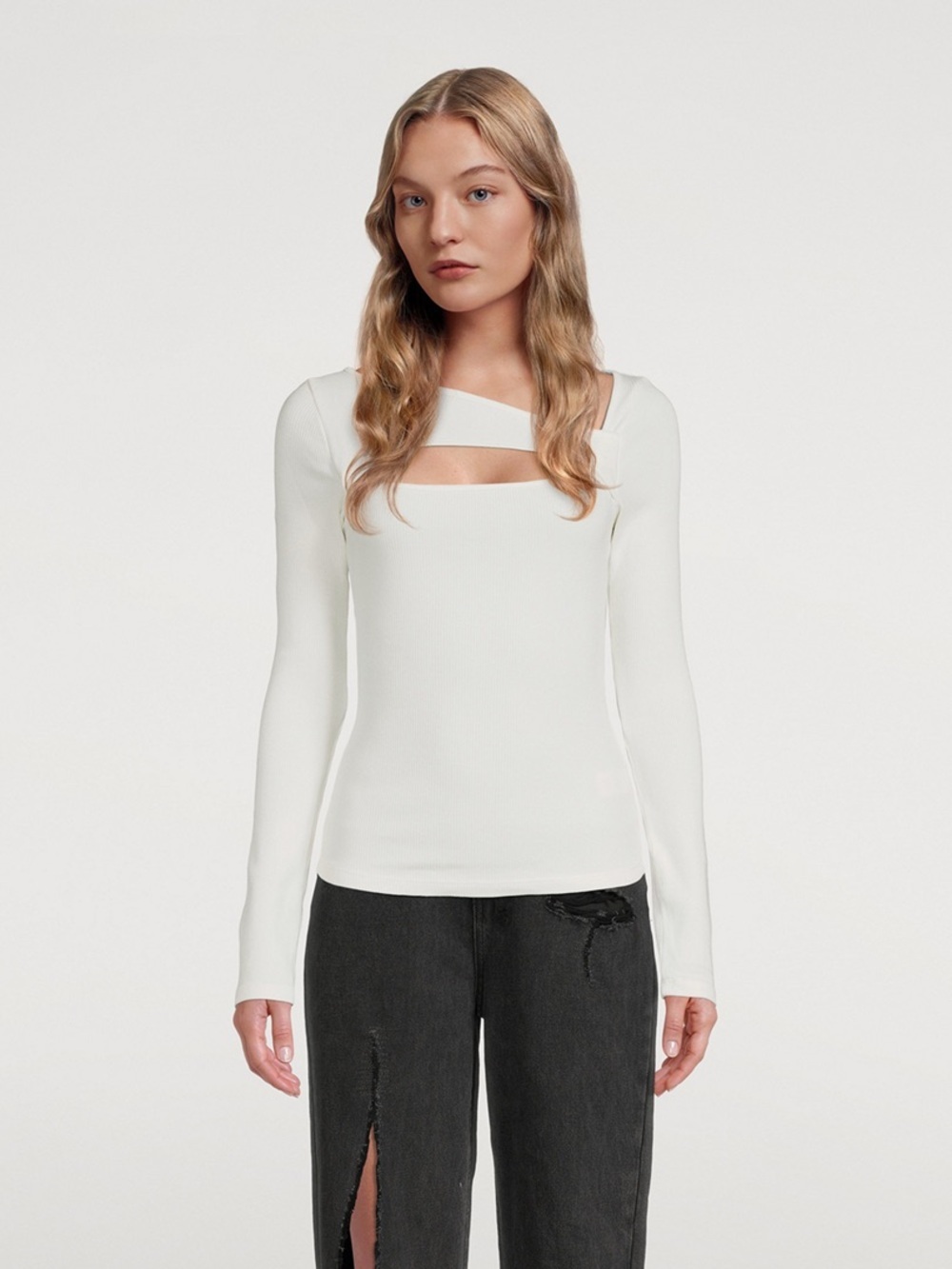 CITIZENS OF HUMANITY Irish Long-Sleeve Cut-Out Top (M)